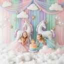 Unicorn Balloon Pack (2pcs) 2 x 38" Giant Standing Unicorn Foil Balloon Birthday Party Supplies, Backdrop Decorations
