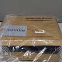 WESTREE Dual Monitor Stand Riser, Wood and Steel Multi-Purpose Desktop Storage Stand for 2 Monitors for Computer, Laptop, Printer, TV, Rustic Brown (Large)