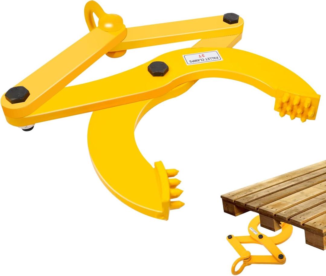 Pallet Puller,3T/6600 LBS Capacity Pallet Jack Puller,Heavy Duty Single Scissor Clamp for Forklift Chain,Pulling Pallets,6.7 Inch Jaw Opening