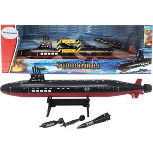 16.5 Inch Toy Black Submarine with Sound Effects and Torpedo