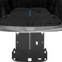 Pathfinder Cargo mat - Trunk Mat for Nissan Pathfinder 2013-2020/2014 Infiniti JX35/2014-2020 QX60, All Weather Trunk Mat & Backrest Mat for Pathfinder Accessories, Heavy Duty Rubber Mats