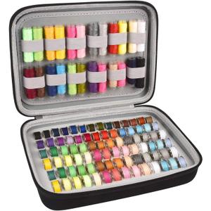 Bobbin Holder Case Thread Organizer, Spool Storage Container Holds Up to 84pcs Bobbins and 24pcs Sewing Thread Spools Compatible with Brother for Janome for Babylock for Singer (Box Only)