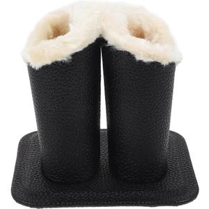 Plush Lined Double Eyeglasses Holder,Double Slot Eyeglasses Holder with Plush Lining,Glasses Stand Case for Nightstand Desk Home Office Eyeglass Display