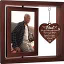 Vetbuosa Memorial Gifts for Loss of Dad, Sympathy Picture Frame,Sympathy Gifts for Loss of Father,Bereavement Remembrance Funeral Condolence Grief Gift,Fits 4x6 In Photo (Brown)
