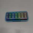 Weekly Pill Organizer 2 Times a Day, Moisture-Proof, Detachable Compartments, AM PM Pill Box 2X 7 Day, Travel Pill Organizer for Pills/Fish Oil/Medication/Vitamin/Supplements (Blue + Colorful)