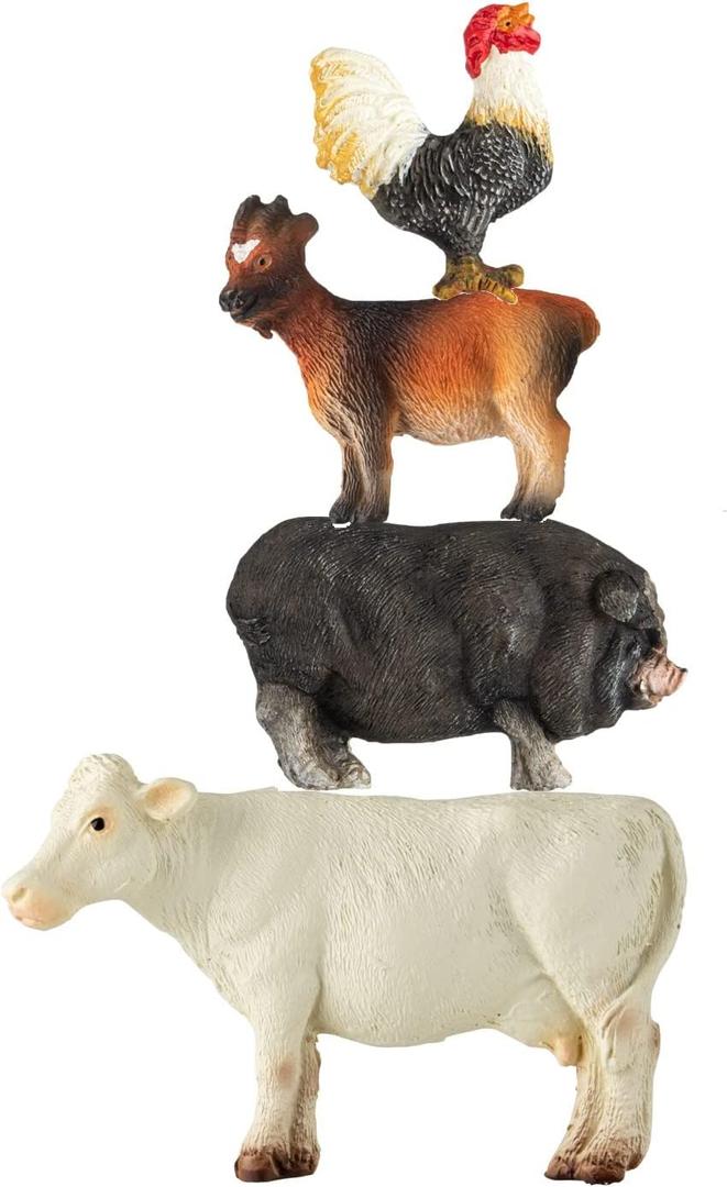 Farm Animal Refrigerator Magnet Set | Polyresin Farmhouse Dcor | Rustic French Country Indoor Kitchen Decoration