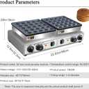 Commercial 1900W 50PCS Mini Dutch Pancake Maker Dual-Zone Heating