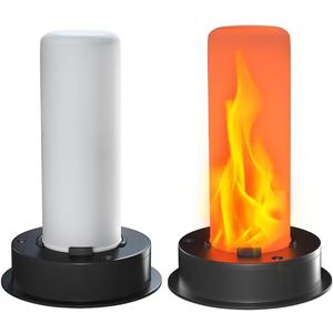 2 Pack Replacement Solar Light Tops with Flickering Flame,Waterproof Outdoor Solar Light Parts for Lantern (Top Size 3.35 inch, Bottom Size 2.87 inch),Hot Air Balloon Lanterns Replacement Kit