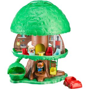 Timber Tots: The Magic Tree House - 16pc Nature Playset, 2 Animal Figurines, Toy Car & Furniture Accessories, Pop-Up Room Reveal, Kids-Toddlers 18Mo+ Timber Tots: The Magic Tree House - 16pc Nature Playset, 2 Animal Figurines, Toy Car & Furniture Accessories, Pop-Up Room Reveal, Kids-Toddlers 18Mo+