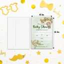 Baby Shower Cards Kit - We can Bearly Wait Set of 25 Baby Shower Invitations with Envelopes, Diaper Raffle Sign & Tickets, Thank You Postcards, Book Request Cards for Baby Shower - Watercolor Green