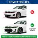 G20 LCI M340i Front Lip Compatible with (2023-2026) 3-Series G20 LCI Sedan 330i M-Sport Facelift ABS Gloss Black Bumper Splitter