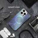 Incase Halo Case for iPhone 16 Hydro Dip MagSafe Compatible Apple iPhone Case 10 Ft Drop Protection, Protective Cover with Lanyard Loop, Sleek Design (Oil Slick Ocean, iPhone 16 pro)