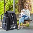 MOYAQI Stroller Travel Bag for Airplane, Gate Check Bag Backpack with Durable Nylon,Adjustable Carry Straps,Infant Carriers & Booster Seats (Black)