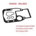 3 x 508105 Gasket Kit for Volvo Penta SX DP Drives and Evinrude Johnson OMC Stern Drive Cobra Outdrive Mounting with Gasket 915840 911836 Seal 911823 O-Ring 18-2613 18-2699 0508105