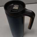 Ello Magnet 18oz Vacuum Insulated Stainless Steel Travel Mug with Side Handle and Leak-Proof Slider Lid and Built-in Coaster, Keeps Hot for 5 Hours (Poseidon)