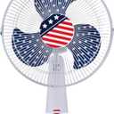 USA 250th Anniversary 12-Inch Oscillating Table Fan, Quiet, 3 Speeds
12-inch oscillating table fan with 3 speeds, 80° wide-angle oscillation, 35° tilt and quiet operation