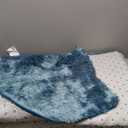 Litanika 4x6 Shag Area Rug for Living Room Bedroom, Tie-Dyed Blue High Pile Soft Plush Shaggy Furry Bedside Playroom Dorm Carpet, Non-Slip, Non-Shedding Modern Indoor Floor Rug