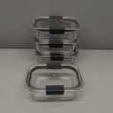 Rubbermaid Brilliance Glass Food Storage Containers, 3.2 Cup, Set of 4, BPA-Free, Leak-Proof, Clear