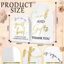 Amyhill 1 Set Acrylic Wedding Signs for Reception 8 10'' Cards and Gifts 5 x 7'' Please Sign Our Guestbook Sign with Stand Wedding Table Decor for Marriage Memorial Ceremony(Gold,Black,Classic)