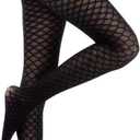 C4N Women's Fishnet Tights Shaping Pantyhose for Women Sheers Slim High-Waist Transparent Fishnet Stockings (Large)