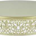 Cake Stand, Metal Round Cupcake Dessert Stand Cake Display Holder Cookies Fruit Serving Tray Decor for Wedding Party Birthday Baby Showers Anniversary (12in, Gold)