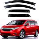 KPY Rain Guards Fit for 2011-2017 Nissan Quest, Out-Channel Window Visors Vent Wind Deflectors 4PC, Car Accessories for 11-17 Quest