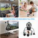 Simfree Portable Fan,Robot Desk Fan with Suckers-Rechargeable Portable Table Fan,3 Speeds Hands Free Fan for Home, Office,Game Room,Car and Outdoor Use-Black