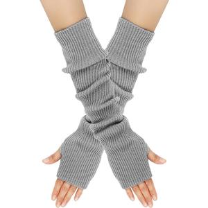 Winter Arm Warmers, Wrist Warmers Long Fingerless Gloves Knitted Arm Warmers & Muffs Knitted Women'S Gloves for Winter