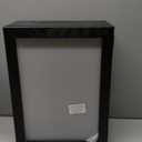 MyGift Deep Shadow Box Frame 11x15 Inch, Wall Mounted Display Case for Flowers, Picture, Vintage Coal Black Finish and Cork Backing, Solid Wood, Clear Acrylic Panels, Hinged Door Magnetic Closure