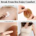 Nipple Covers for Women2 Pairs Reusable Silicone Pasties, Adhesive&Waterproof, No Show Design with Travel Box, Fits Sizes D+