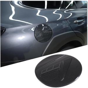 Fuel Tank Cover Trim for Subaru Outback 2021 2022 2023 2024 2025 Accessories, ABS Car Exterior Fuel Oil Filler Gas Tank Cap Trim 1Pcs, Carbon Fiber Pattern