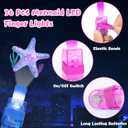 36Pcs Mermaid LED Finger Lights Mermaid Party Favors Glow in the Dark Light Up Finger Lights Ocean Themed Toys Bulk for Under The Sea Birthday Party Goodie Bag Stuffer Birthday Gifts Classroom Prize