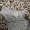 PATPAT Matching Outfits Boho Floral Print Square Neck Puff Sleeve Smocked Dress, Medium