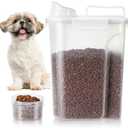 TBMax Dog Food Storage Container 5-7 lbs, Airtight Cat Food Container with Larger Spout & Measuring Cup, Portable Pet Food Storage Dispenser for Small Animal Kibble Storage, Bird Seed Container