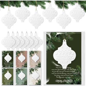Sieral 36 Set Christmas Ornament Gifts Bulk Thank You Gift for Coworker Flat Lantern Hanging Sign with Card for Xmas Trees Employee Appreciation Gift for Team Office Staff Teacher Nurse (Team)