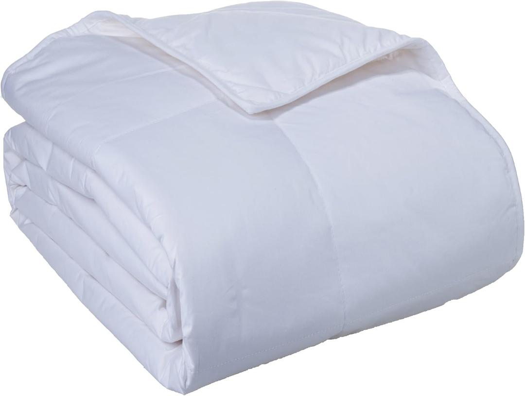 Cottonpure 100% Sustainable Cotton Filled Blanket, Full/Queen, White