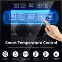 6 Bottle Thermoelectric Wine Cooler Refrigerator Advanced Cooling Technology, Stainless Steel & Tempered Glass For Red Wine, Champagne for Home, Kitchen, or Office