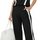 COCCKO Womens Travel Outfits Lounge 2 Piece Sets Summer Wide Leg Sweatsuit (XL)