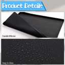 CIEOVO Dehumidifie Drain Pan Silicone Mat, Non-Slip Leak De humidifier Tray Soft Bottom Pad Portable Dehumidifier Silicone Mat with Raised Edge Drip Mat for Floor Protector 23.62"X19.68" (Black)