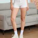 3 x AugRing Women Crew Socks Casual Athletic Gym Running Cozy Cotton Calf Socks For Women 3-6 Pack Size 5-11 (White)
