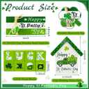 St. Patrick's Day Decorations,St. Patrick's Day Tiered Tray Decor Set of 6,Irish Book Stack, Shamrock LUCK Blocks,Irish Wooden Signs for Home Table Shelf