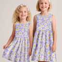 Move Dance Toddler Girls Dresses and Cardigan Sets 2 Piece Fall Picture Day Outfits 2-6T (Purple)