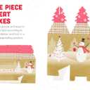 3 x Gia's Kitchen Christmas Treat Gift Containers, 20 Pack - 3D Christmas Gift Boxes to Hold Delicious Holiday Treats - Perfect Cookie Holders for Gift Giving, Party Favor Bags - Snowman