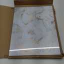 Set of 2 Glass Cutting Board with Marble Pattern, Tempered Glass Chopping Board with Non-Slip Feet, 16"x 12" Large Glass Board for Countertop, Kitchen, Dishwasher Safe