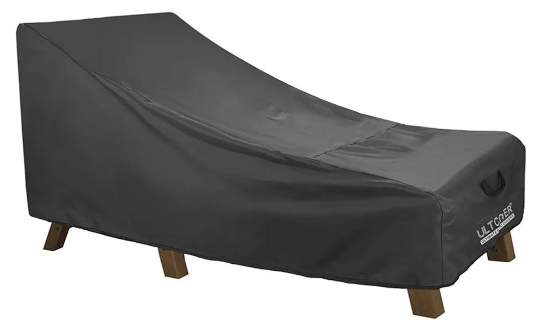 ULTCOVER Waterproof Patio Lounge Chair Cover Heavy Duty Outdoor Chaise Lounge Covers - 88" x 62" x28"(H)  Black