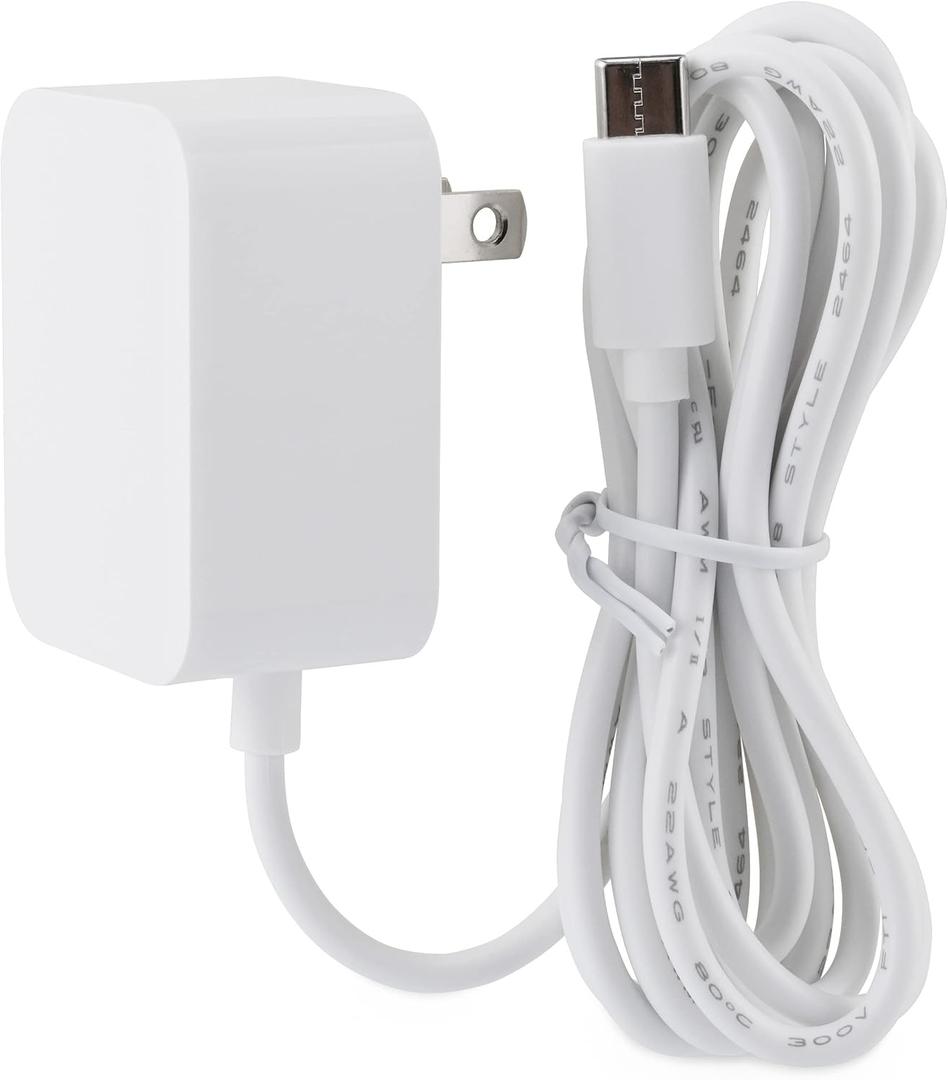 LEFXMOPHY Baby Monitor Charging Cord for VAVA Replacement Charger Handheld Screen Parent Unit 5V Power UL Aadpter with 5ft White Cable (Not for Cam)