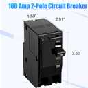 100Amp 2-Pole Circuit Breaker for QO2100CP,Compatible with SD QO Load Center, CSED, and NQOD Distribution Panels,120/240 V,10kA