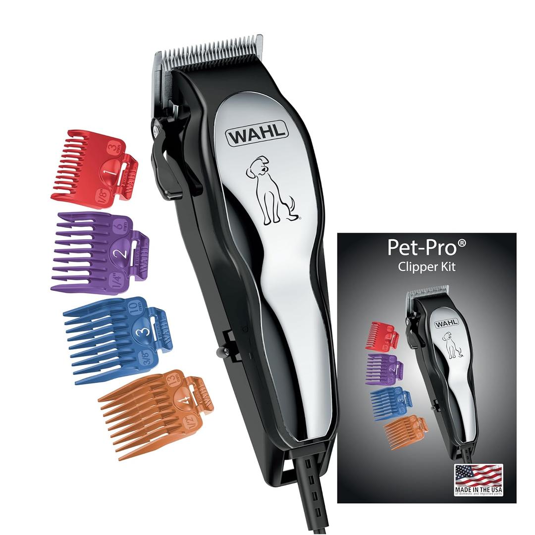 Wahl USA Clipper Pet-Pro Dog Grooming Kit - Electric Corded Dog Clipper for Dogs & Cats with Fine & Medium Coats - Model 9281-210 (one size)
