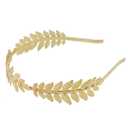 Roman Goddess Dainty Bridal Wedding Leaves Headband Hair Crown - Fashion Vintage Laurel Leaf Branch Hair Band Hair Accessories for Women (Gold)