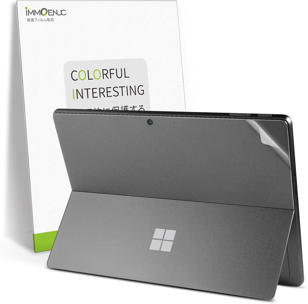 IMMOENUC - Tablet Skin Sticker for 2024 Microsoft New Surface Pro 11th Edition/Pro 9 Back Decals Protector Film Anti-Scratch Vinyl Protective Laptop Cover Abrasion Resistant(Frosted Transparent)